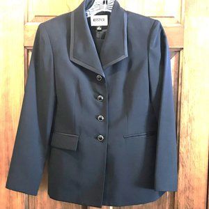 BLACK KASPER PETITE PANT SUIT FOR WOMEN, SIZE 2P, CAREER PROFESSIONAL BUSINESS